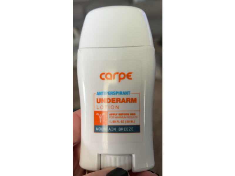Carpe Underarm Antiperspirant Lotion, Mountain Breeze, 1.69 fl oz/50 mL