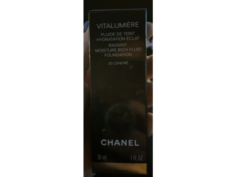 Chanel Radiant Moisture Rich Fluid Foundation, 30 Cendre, 1 fl oz/30 mL