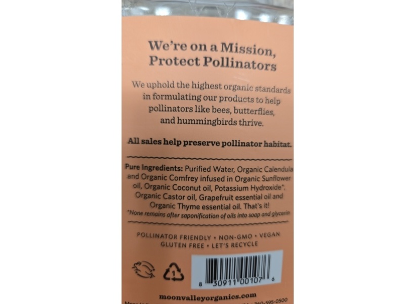 Moon Valley Grapefruit Thyme Foaming Herbal Hand Soap, Organic Calendula, 8.8 fl oz/260.2 mL, Pack Of 2