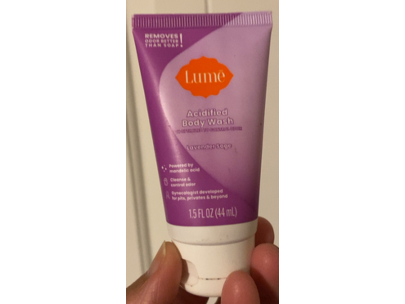 Lume Acidified Body Wash, Lavender Sage, 1.5 fl oz/44 mL