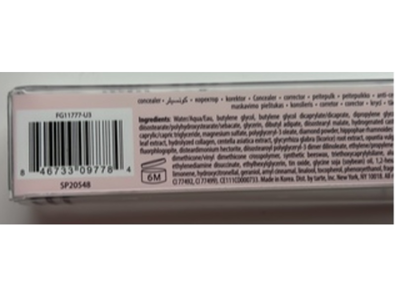 Tarte Shape Tape Radiant Concealer, 20B Light, 0.33 fl oz/10 mL