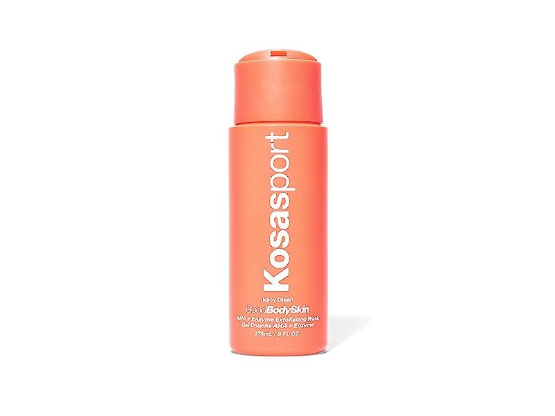 Kosas Kosasport Good Body Skin Exfoliating Body Wash, Juicy Clean, AHA + Enzyme, 9 fl oz/275 mL