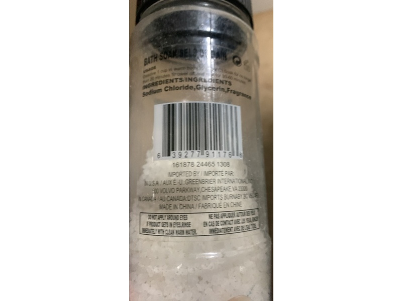 Greenbrier International Body Relaxing Bath Soak, Jasmine Scented, 17.6 oz/500 g