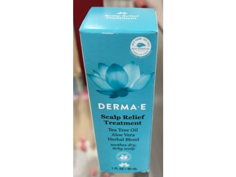 Derma-E Scalp Relief Treatment, Tea Tree Oil, Aloe Vera, Herbal Blend, 1 fl oz/30 mL