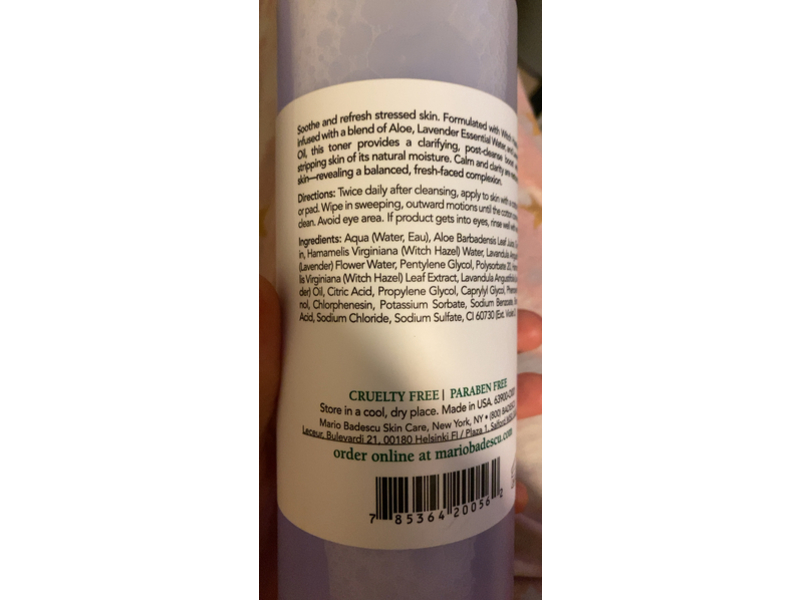 Mario Badescu Skin Care Witch Hazel & Lavender Toner, 16 fl oz/472 mL