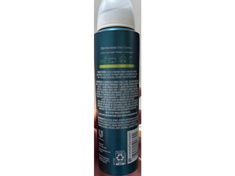 Degree Whole Body Deodorant Spray, Active Fresh Scent, 4 oz/113 g