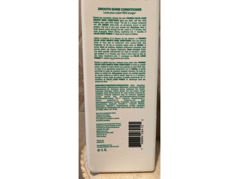 Framesi Color Lover Smooth Shine Conditioner, 33.8 fl oz/1000 mL