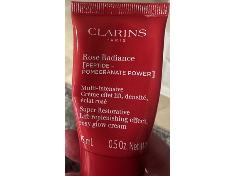 Clarins Rose Radiance Day Cream, Peptide-Pomegranate Power, 0.5 oz/15 mL