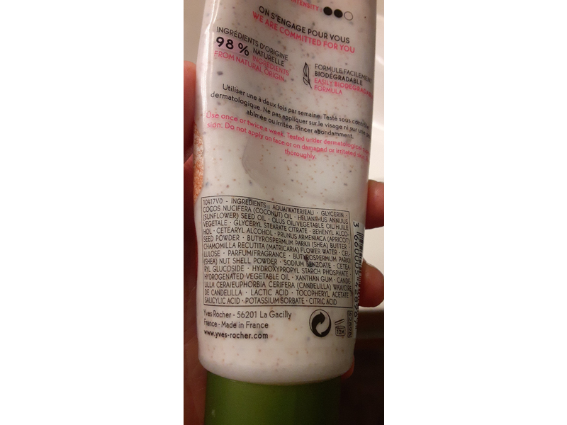 Yves Rocher Rich Body Scrub With Shea Butter, 5 fl oz/150 ml