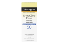 Neutrogena Sheer Zinc Face Dry-Touch Sunscreen, SPF 50, 2.0 fl oz/59 mL - thumbnail 1