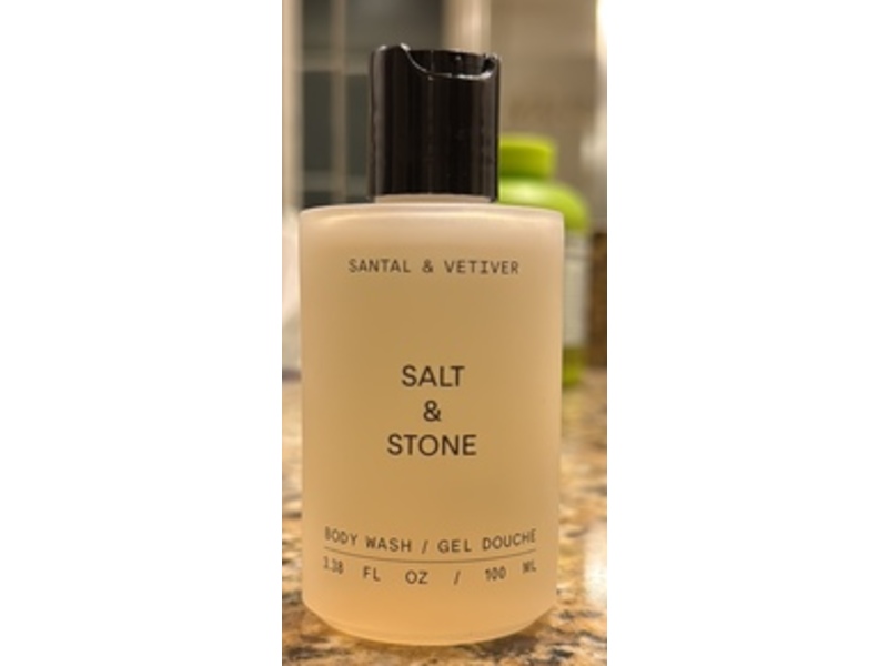 Salt & Stone Body Wash, Santal & Vetiver, 3.38 fl oz/100 mL