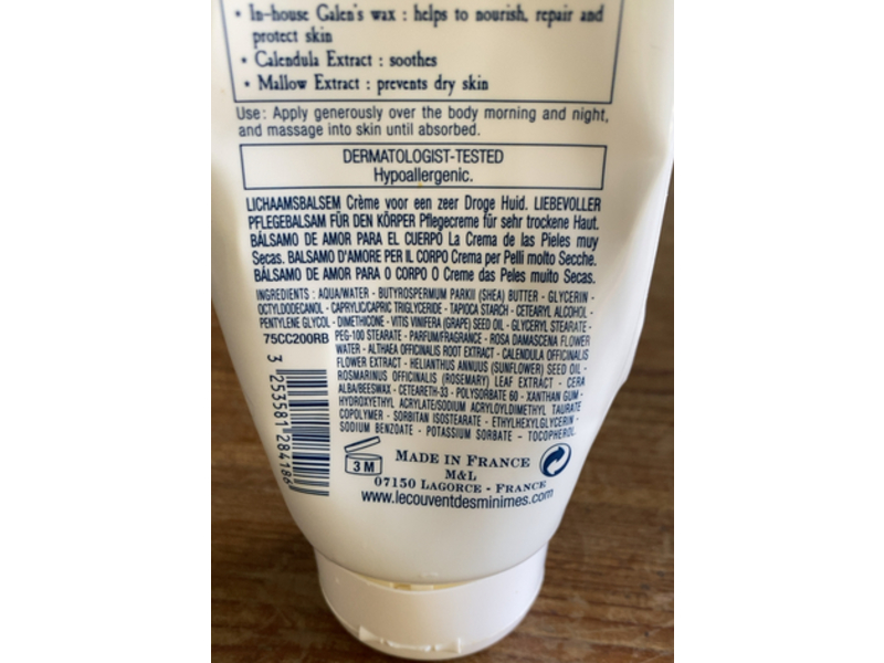 Baume D'amour Loving Care Body Balm, 7 oz/200 mL