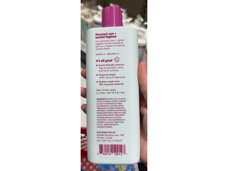 SadieB Creator Hydrates & Smooths Conditioner, Berry Rose, 10 fl oz/296 mL