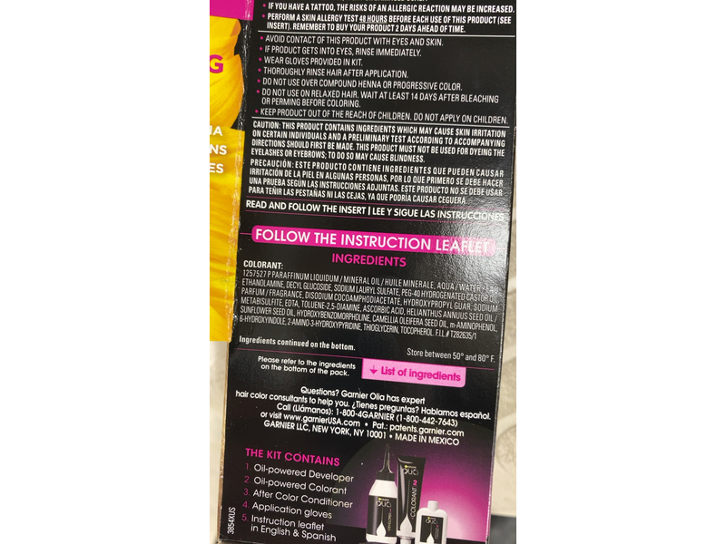 Garnier Olia Permanent Color, 8.0 Medium Blonde, 1 Application