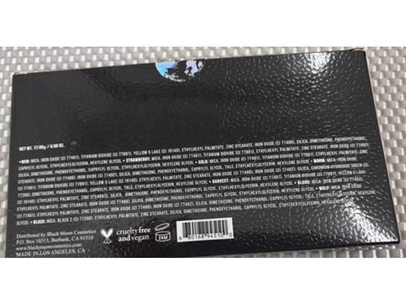 Black Moon Cosmetics Eyeshadow Palette, Orb of Light, 0.06 fl oz/17.00 g