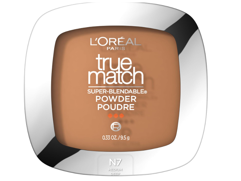 L'Oreal Paris True Match Super-Blendable Powder, N7 Medium Deep, 0.33 oz/9.5 g