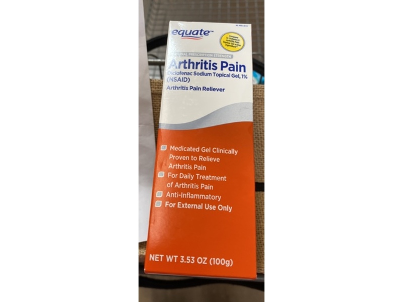 Equate Arthritis Pain Reliever, 3.53 oz/100 g