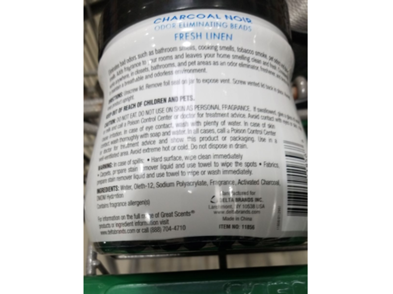 Great Scents Odor Eliminating Beads, Fresh Linen, Charcoal, 14 oz/397 g