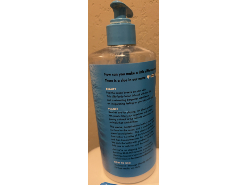 Love Beauty & Planet Energizing Wave Body Lotion, Sea Salt & Bergamot, 13.5 fl oz/400 mL