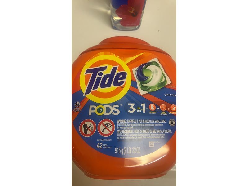 Tide Pods 3-In-1 Laundry Detergent, Original, 34 oz/967 g, 42 Pacs
