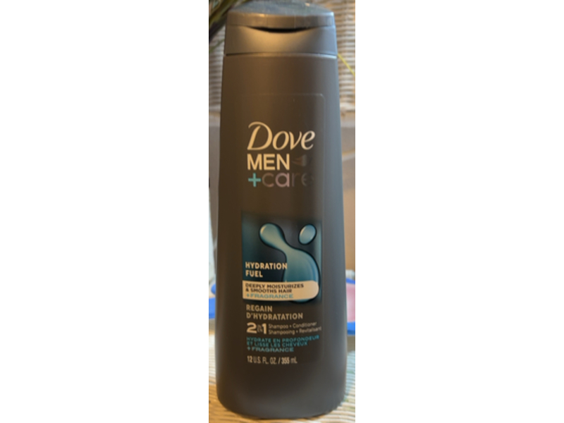Dove Men + Care Shampoo + Conditioner, Hydration Fuel, 12 fl oz/355 mL