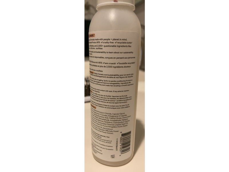 Honest Comfort Detangler Conditioning Spray, Comfort (Sweet Cream), 4.0 fl oz/118 mL