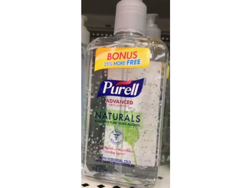 Purell Advanced Naturals Hand Sanitizer, 10 fl oz/295 mL