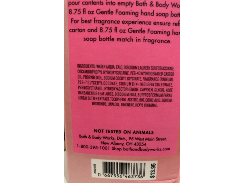 Bath & Body Works Gentle & Foaming Hand Soap Refill, Champagne Toast, 32 fl oz/946 mL