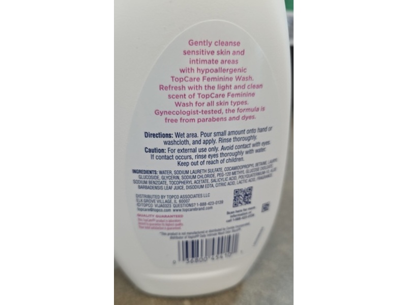 TopCare Health Feminine Wash, Light Fresh Scent, 12 fl oz/355 mL