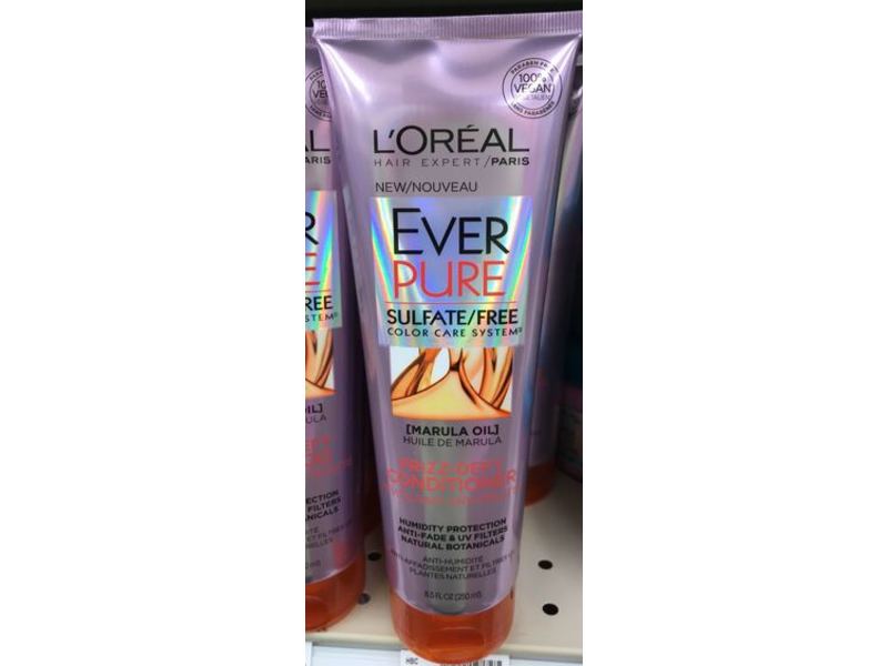 L'Oreal Paris Ever Pure Frizz-Defy Conditioner, Marula Oil, 8.5 fl oz/250 mL