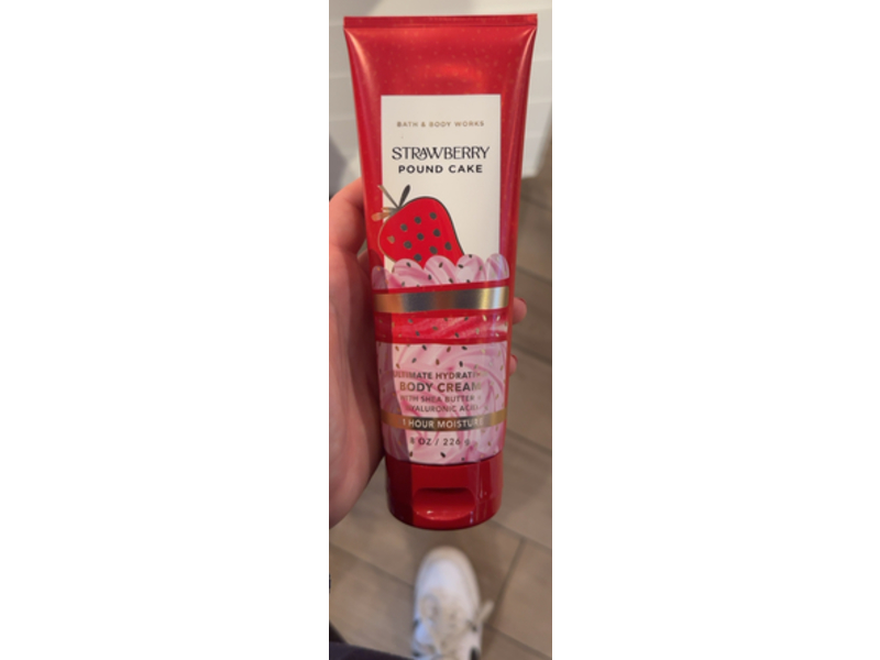 Bath & Body Works Ultimate Hydration Body Cream, Strawberry Pound Cake, 8 oz