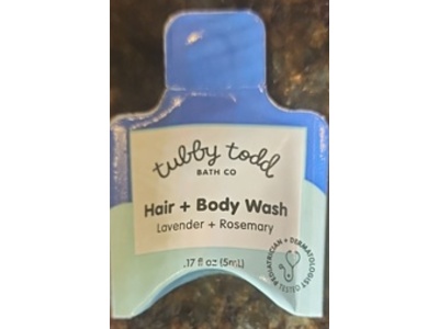 Tubby Todd Hair + Body Wash, Lavender + Rosemary, 17 fl oz/5 mL