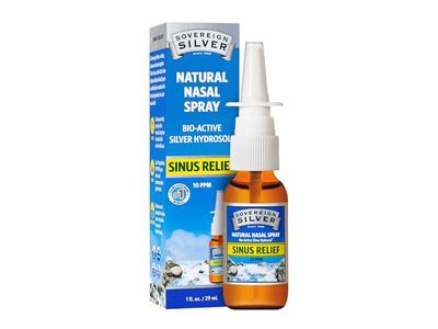 Sovereign Silver Natural Nasal Spray, Sinus Relief, 1 fl oz/29 mL