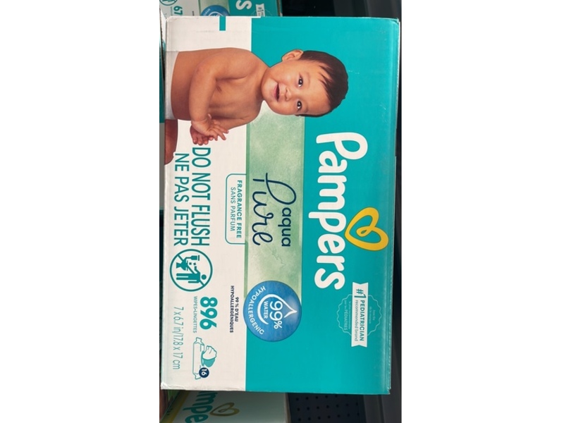 Pampers Aqua Pure Baby Wipes, 896 Wipes