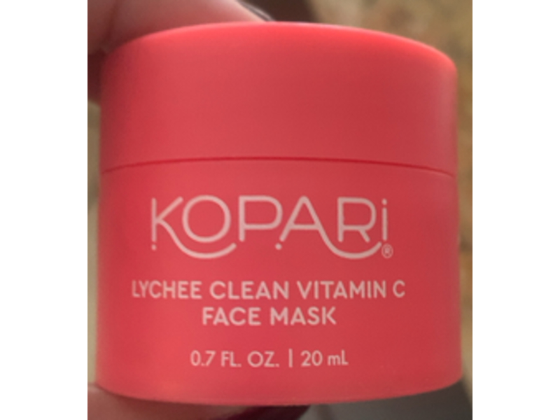 Kopari Lychee Clean Face Mask, Vitamin C, 0.7 fl oz/20 mL