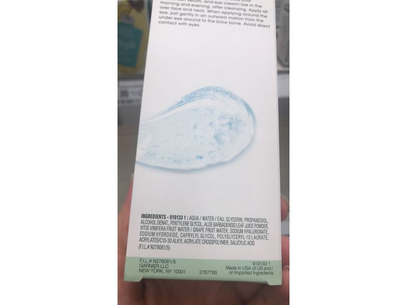 Garnier Green Labs Super Hydrating 3 In 1 Serum Gel, Hyalu-Aloe, Fragrance Free, 2.4 fl oz/72 ml