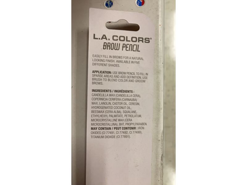 L.A. Colors Defines & Fills Brows Pencil, CBBP346 Soft Brown, 0.05 oz/1.5 g