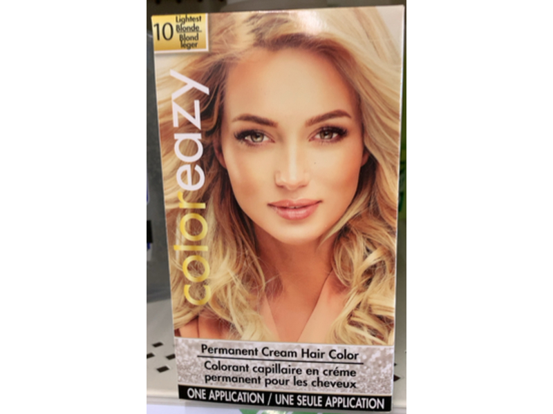 ColorEazy Permanent Cream Hair Color, 10 Lightest Blonde, 1 Application