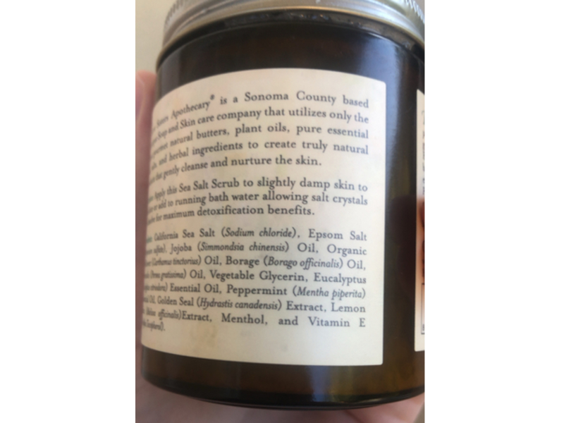 Three Sisters Apothecary Sea Salt Scrub, Eucalyptus & Mint, 6 oz/170 g