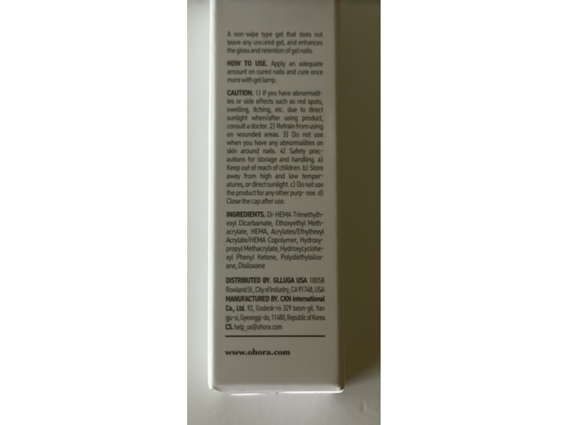 Ohora Pro Glossy Top Gel, 0.33 fl oz/10 mL