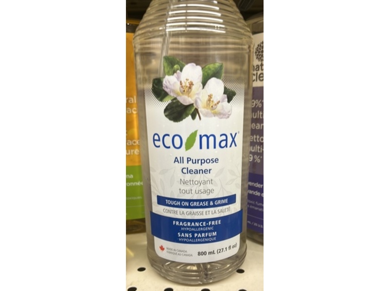 Eco Max All Purpose Cleaner, Fragrance Free, 27.1 fl oz/800 mL