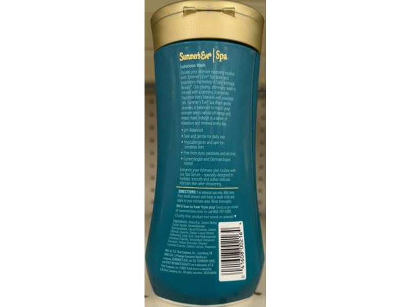 Summer's Eve Spa Daily Intimate Luxurious Wash, Chamomile, 12 fl oz/354 mL
