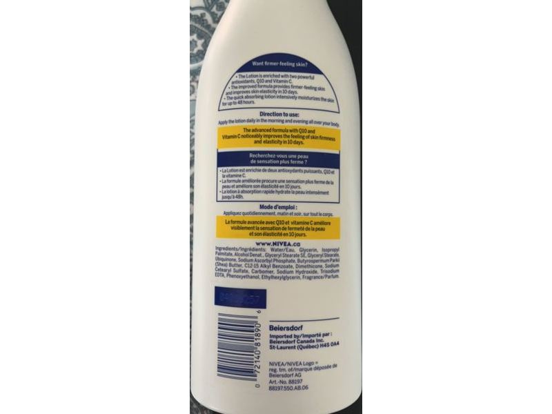 Nivea Firming Raffermissante Body Lotion, Q10, Vitamin C + Vitamin E, 473 mL