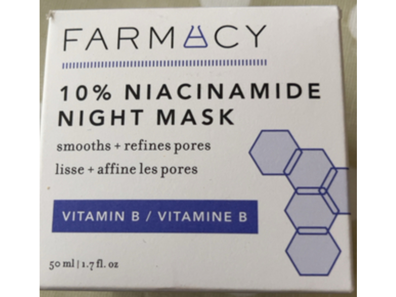 Farmacy 10% Niacinamide Night Mask, vitamine B, 1.7 fl oz/50 mL
