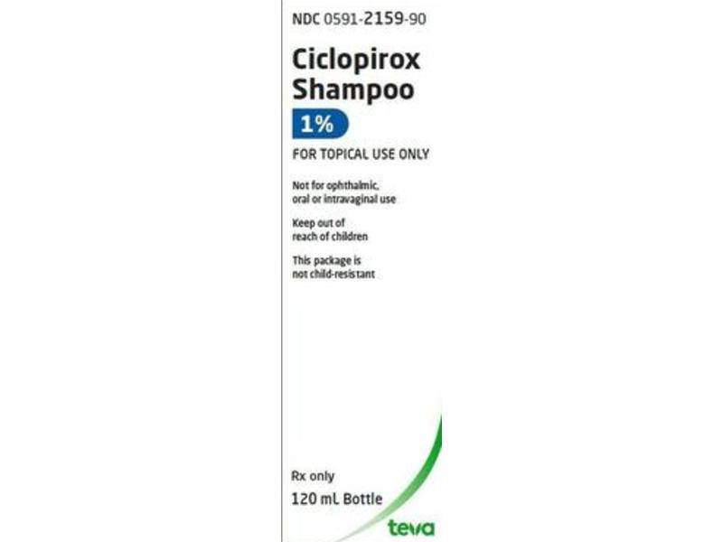 Ciclopirox Shampoo 1%, 120 mL, Actavis Pharma (Rx)