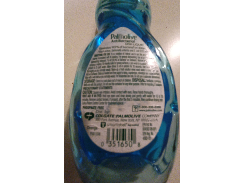 Palmolive Antibacterial Dish Liquid, Orange Scent, 8 fl oz/236 mL