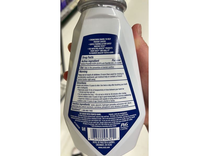 Crest Pro-Health Advanced Mouthwash, Extra Whitening, Energizing Mint, 16 fl oz/473 mL