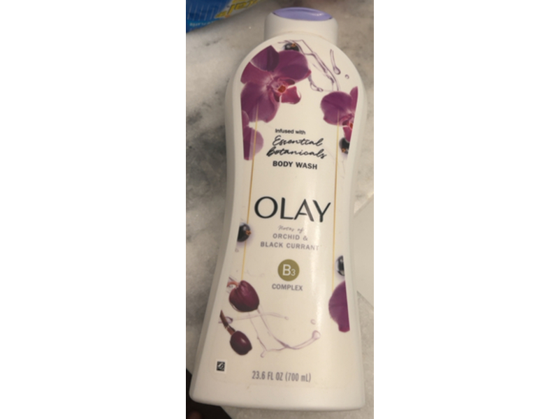 Olay Body Wash Essential Botanicals, Orchids & Black Current, 23.6 fl oz/700 mL