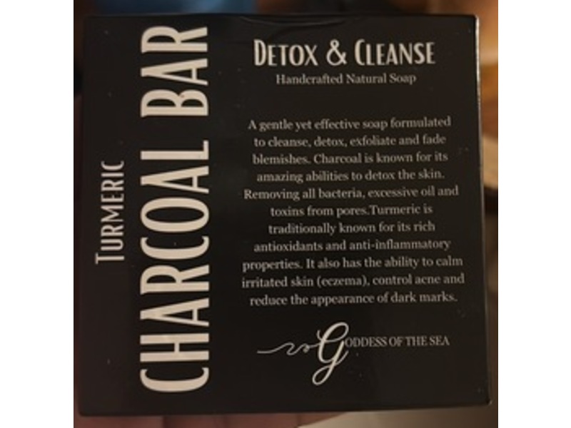 Goddess Of The Sea Beauty Detox & Cleanse Soap Bar, Turmeric & Charcoal, 4 oz