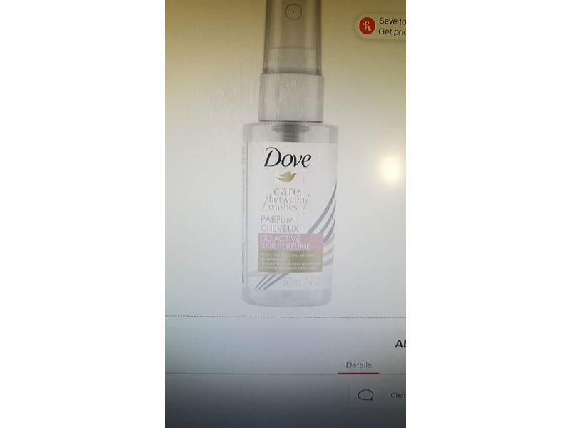 Dove Care Between Washes Go Active Hair Perfume, 1.7 fl oz/50 mL